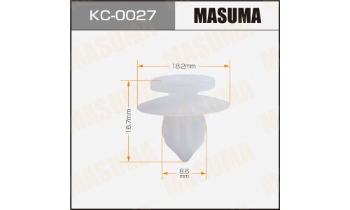 Клипса автомобильная (автокрепеж) MASUMA 0027-KC [уп.50]