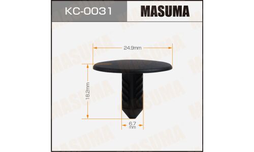 Клипса автомобильная (автокрепеж) MASUMA 0031-KC [уп.50]