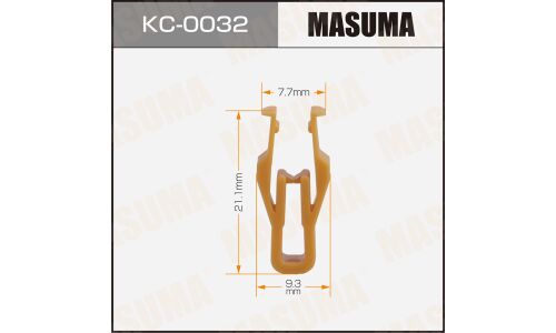 Клипса автомобильная (автокрепеж) MASUMA 0032-KC [уп.50]