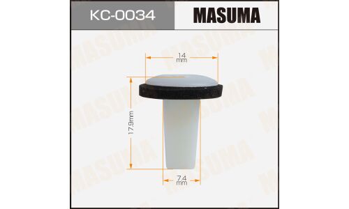 Клипса автомобильная (автокрепеж) MASUMA 0034-KC [уп.50]