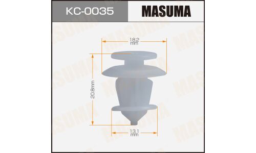 Клипса автомобильная (автокрепеж) MASUMA 0035-KC [уп.50]