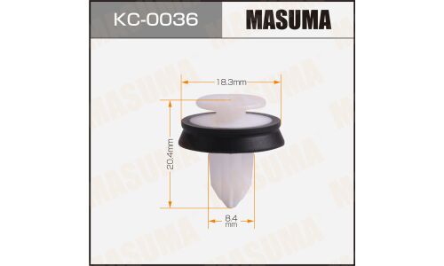 Клипса автомобильная (автокрепеж) MASUMA 0036-KC [уп.50]