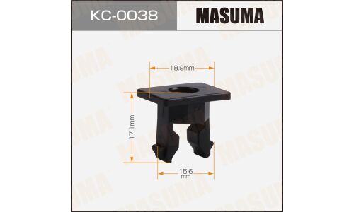 Клипса автомобильная (автокрепеж) MASUMA 0038-KC [уп.50]