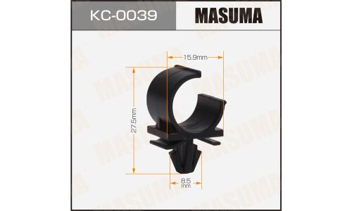 Клипса автомобильная (автокрепеж) MASUMA 0039-KC [уп.50]