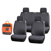 Чехлы-майки Airline Сио для передних и задних сидений, велюр, серый цвет, 7 предметов
