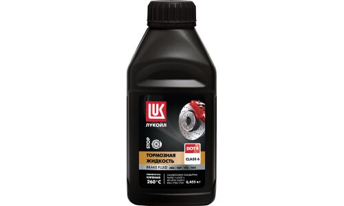Жидкость тормозная Лукойл Brake Fluid, DOT 4 Class 6, ABS, 455г, арт. 3097257