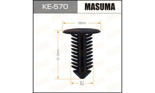 Клипса автомобильная (автокрепеж) MASUMA 570-KE [уп.50]