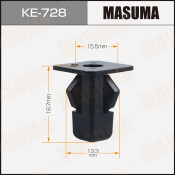 Клипса крепёжная деталей кузова Masuma, для Toyota, арт. KE-728