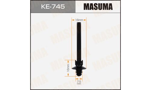 Клипса автомобильная (автокрепеж) MASUMA 745-KE [уп.50]