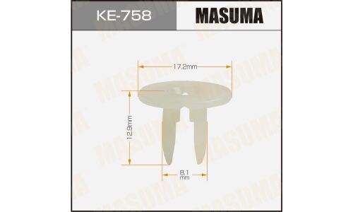 Клипса автомобильная (автокрепеж) MASUMA 758-KE [уп.50]