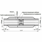Стронгер Trialli, Ø76/60, длина 550мм, алюминизированная сталь, арт. ESM 60550d