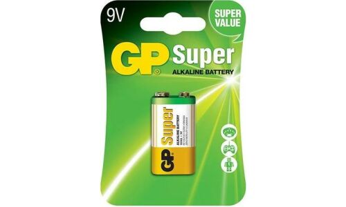 Батарейка щелочная GP Batteries Super, «Крона» (6LR61), 9В, 1 шт, арт. GP1604A-5CR1