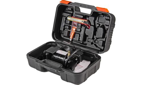 Компрессор автомобильный Airline Tornado S, 12В, 5.5А, 30л/мин, 7атм, с инструментами (набор для ремонта шин), кейс, арт. CA-020-01