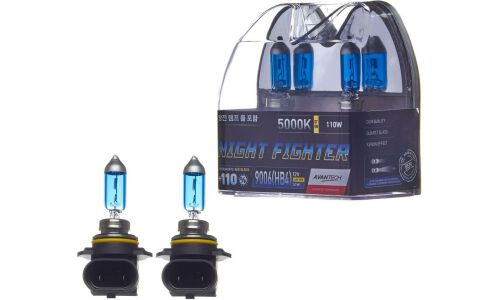 Лампа галогенная Avantech Night Fighter HB4(9006) (P22d, T12), 12В, 55Вт (соответствует 110Вт), 5000К, комплект 2 шт, арт. AB5006