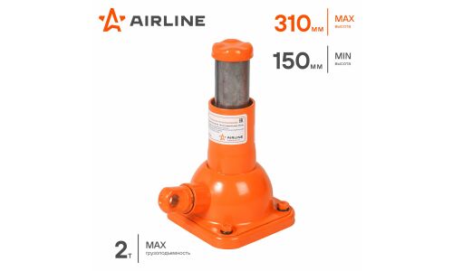 Домкрат винтовой бутылочный Airline, 2000кг, подъём 150–310мм, арт. AJ-R-01S