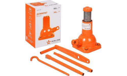 Домкрат винтовой бутылочный Airline, 2000кг, подъём 150–310мм, арт. AJ-R-01S