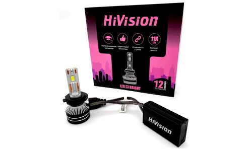 Лампа светодиодная HiVision Z3 Bright H7 (PX26d, T11), 12В, 36Вт (соответствует 50Вт), 6000К, комплект 2 шт, арт. Л0401