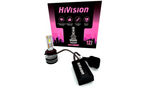 Лампа светодиодная HiVision Z3 Brigh HB3(9005), H10 (P20d, PY20d, T12), 12В, 36Вт (соответствует 50Вт), 6000К, комплект 2 шт, арт. Л0402
