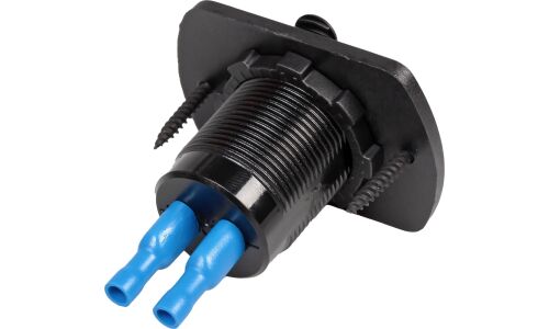 Розетка встраиваемая Airline, 12/24В, 2хUSB (5В, 2.1А), влагозащитная, арт. AEBJ205