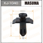 Клипса крепёжная бампера Masuma, для Mazda, арт. KJ-1040