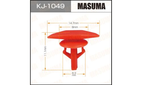 Клипса крепёжная уплотнителей дверей Masuma, для Honda, арт. KJ-1049