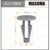 Клипса крепёжная уплотнителей дверей Masuma, для Honda, арт. KJ-1064