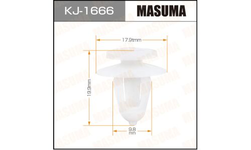 Клипса крепёжная обшивки салона Masuma, для Mitsubishi, арт. KJ-1666