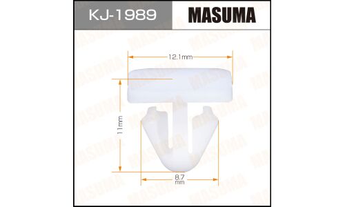Клипса крепёжная уплотнителей дефлектора воздухозаборника Masuma, для Suzuki, арт. KJ-1989