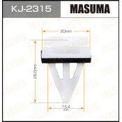 Клипса крепёжная деталей кузова Masuma, для Honda, арт. KJ-2315