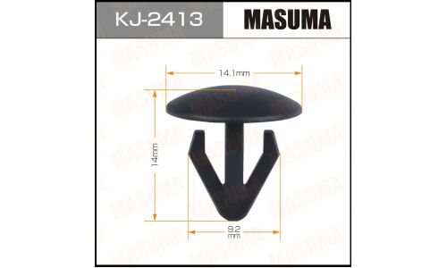 Клипса автомобильная (автокрепеж) MASUMA 2413-KJ [уп.50]