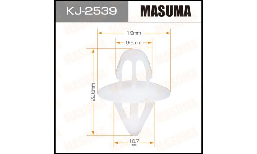 Клипса крепёжная деталей кузова Masuma, для Nissan, арт. KJ-2539
