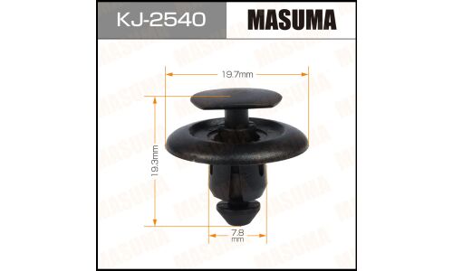 Клипса крепёжная обшивки салона Masuma, для Nissan, арт. KJ-2540