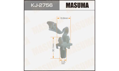 Клипса автомобильная (автокрепеж) MASUMA 2756-KJ [уп.50]