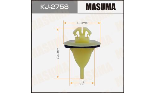 Клипса автомобильная (автокрепеж) MASUMA 2758-KJ [уп.50]