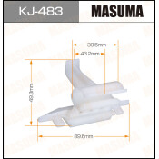 Клипса крепёжная бампера Masuma, для Toyota, арт. KJ-483