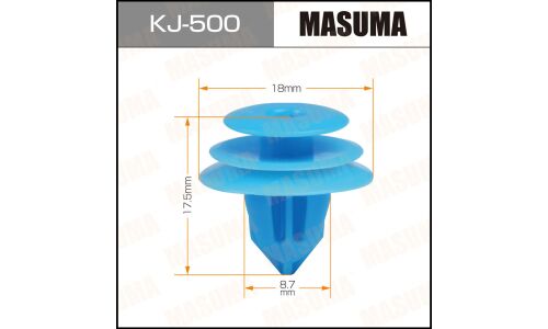 Клипса крепёжная боковой обшивки салона Masuma, для Toyota, арт. KJ-500