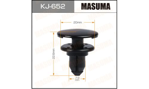 Клипса крепёжная бампера Masuma, для Nissan, арт. KJ-652