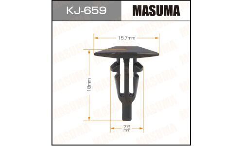 Клипса крепёжная уплотнителей дефлектора воздухозаборника Masuma, для Nissan, арт. KJ-659