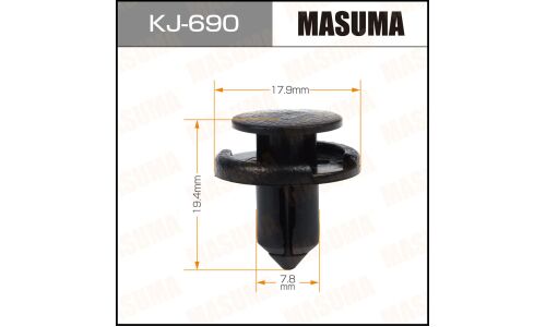 Клипса крепёжная бампера Masuma, для Infiniti, Lexus, Nissan, Scion, Toyota, арт. KJ-690