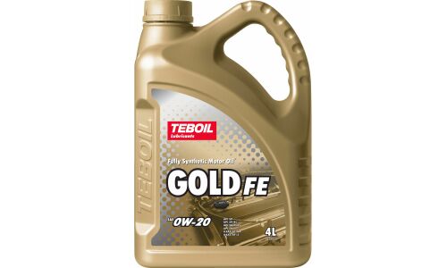 Масло моторное Teboil Gold FE 0w20, синтетическое, API SP RC, ILSAC GF-6A, для бензинового двигателя, 4л, арт. 3468067