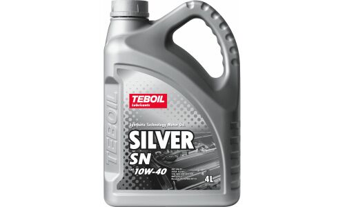 Масло моторное Teboil Silver 10w40, полусинтетическое, API SN/CF, ACEA A3/B4, универсальное, 4л, арт. 3452412