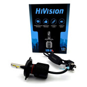 Лампа светодиодная HiVision LED A1 H4 (P43t, T16), 12В, 20/20Вт, 6000К, комплект 2 шт, арт. Л0373