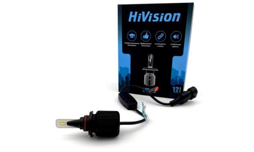 Лампа светодиодная HiVision LED A1 HB3(9005) (P20d, T12), 12В, 20Вт, 6000К, комплект 2 шт, арт. Л0379