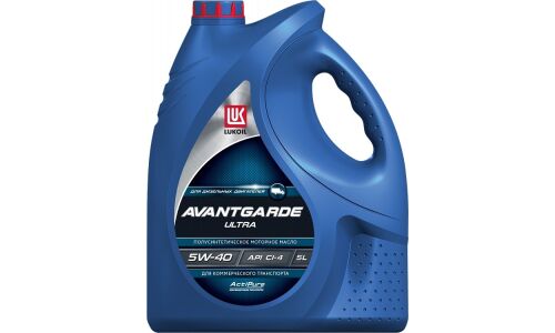 Масло моторное Лукойл Avantgarde Ultra 5w40 полусинтетическое, API CI-4/SL, ACEA E7, JASO DH-1, для дизельного двигателя, 5л, арт. 1595288