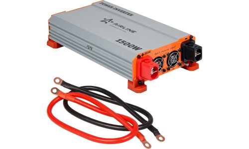 Инвертор напряжения Airline, 24В(DC)→220В(AC), 50Гц, 1500Вт, (+2xUSB 5В), арт. API-1500-10