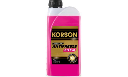 Антифриз Korson Extended Life Antifreeze, S-OAT, G12evo, розовый, концентрат, 1л, арт. KS20041