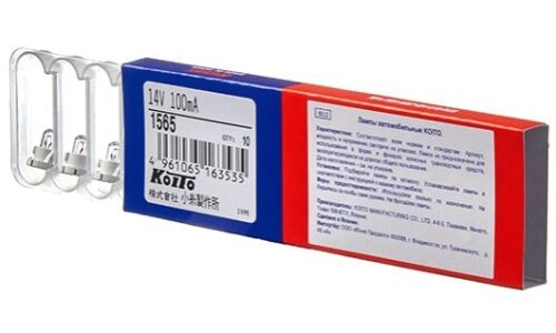 Лампа Koito BAX (пластиковый цоколь, T4.2), 14В, 1.4Вт, арт. 1565