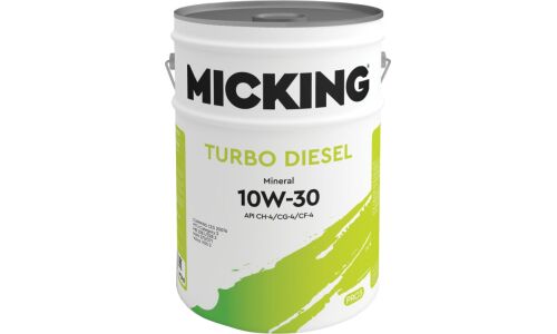 Масло моторное Micking Turbo Diesel PRO3 10w30, минеральное, API CH-4, для дизельного двигателя, 20л, арт. M1242
