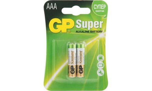 Батарейка щелочная GP Batteries Super, AAA (LR03), 1.5В, 2 шт (блистер), арт. GP24А-2CR2