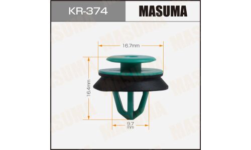 Клипса автомобильная (автокрепеж) MASUMA 374-KR [уп.50]